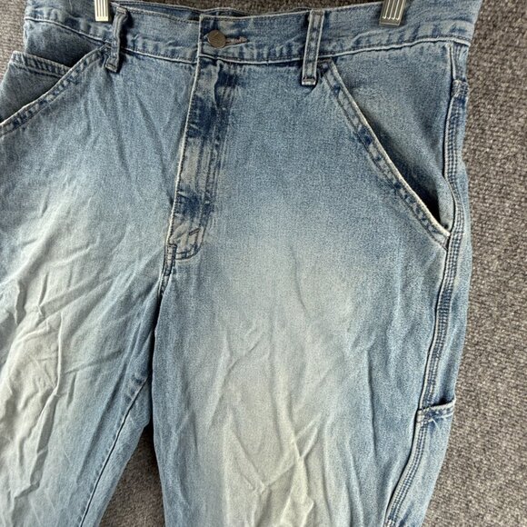 VTG Levis Silvertab Denim Carpenter Jeans Painter Blue Cotton Faded ACTL 34x29 - Picture 3 of 16